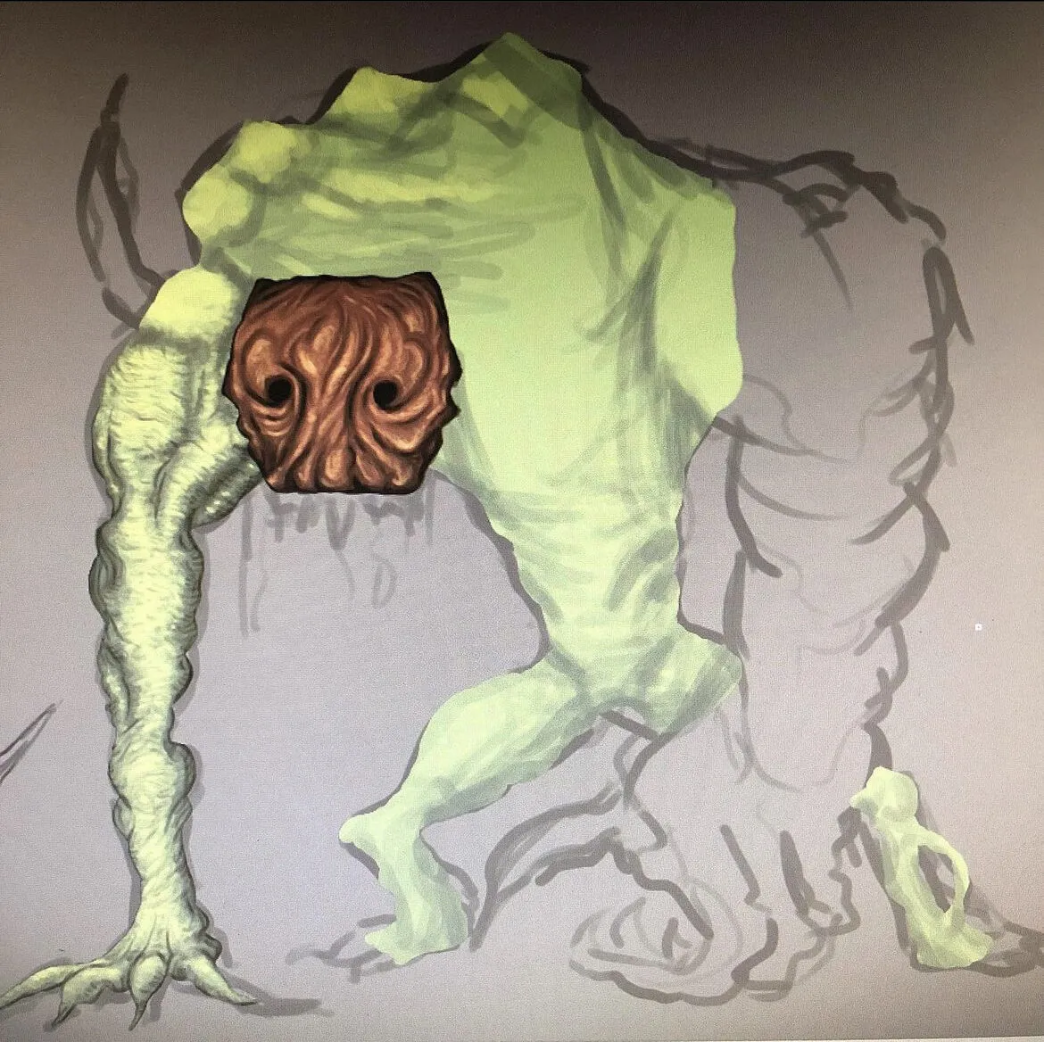 A hulking green creature