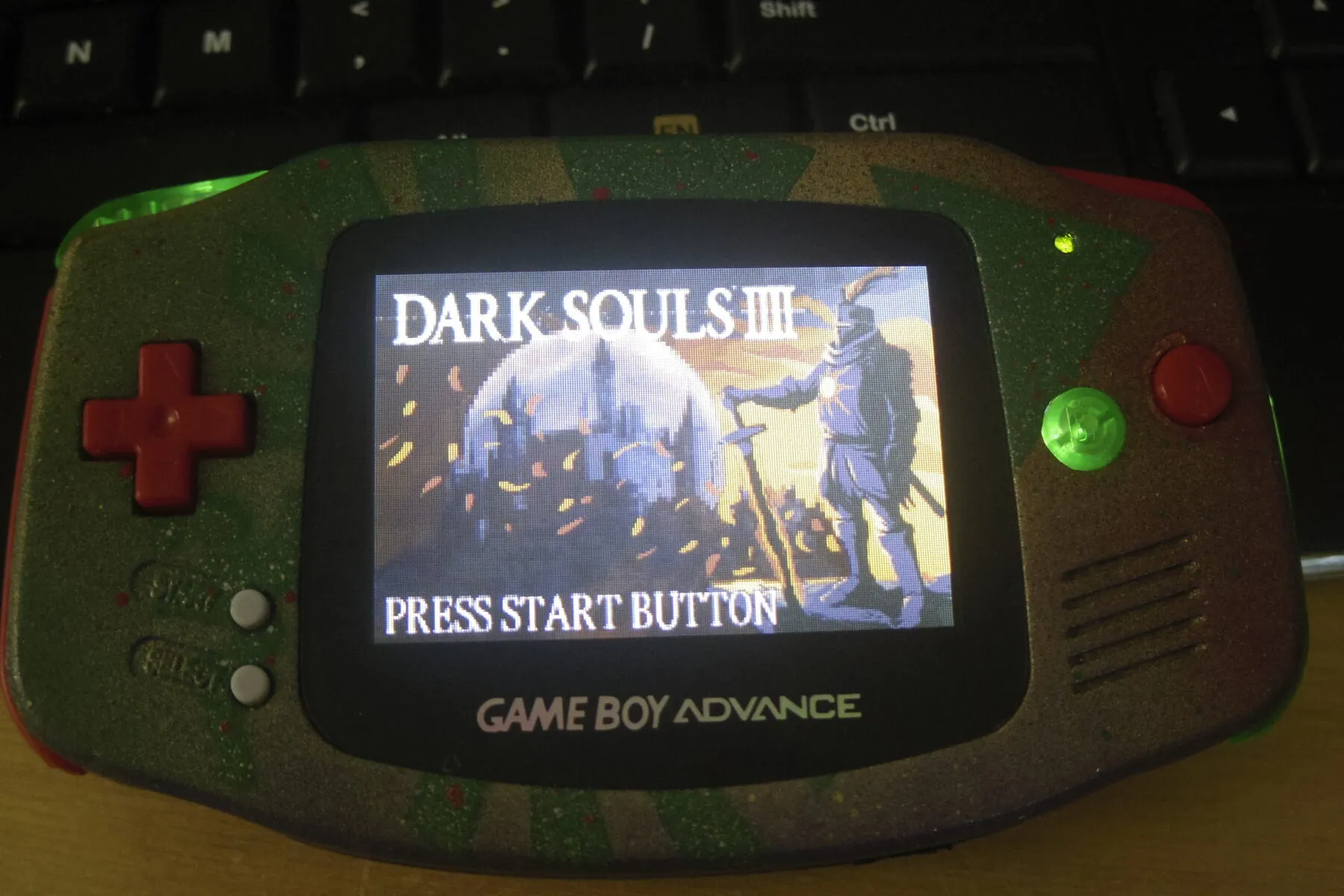 Dark Souls IIII running on a Game Boy Advance
