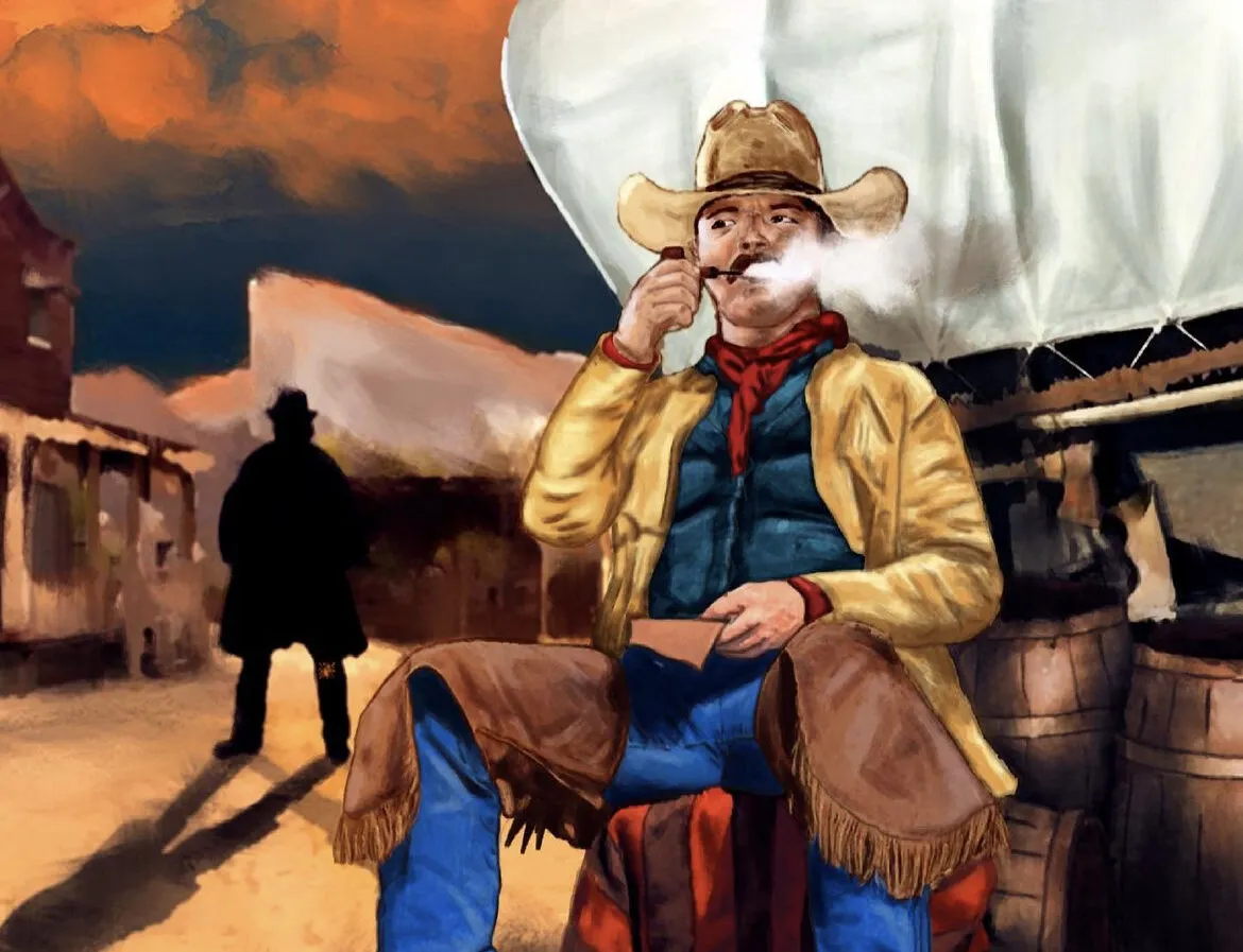 Close-up of the cowboy