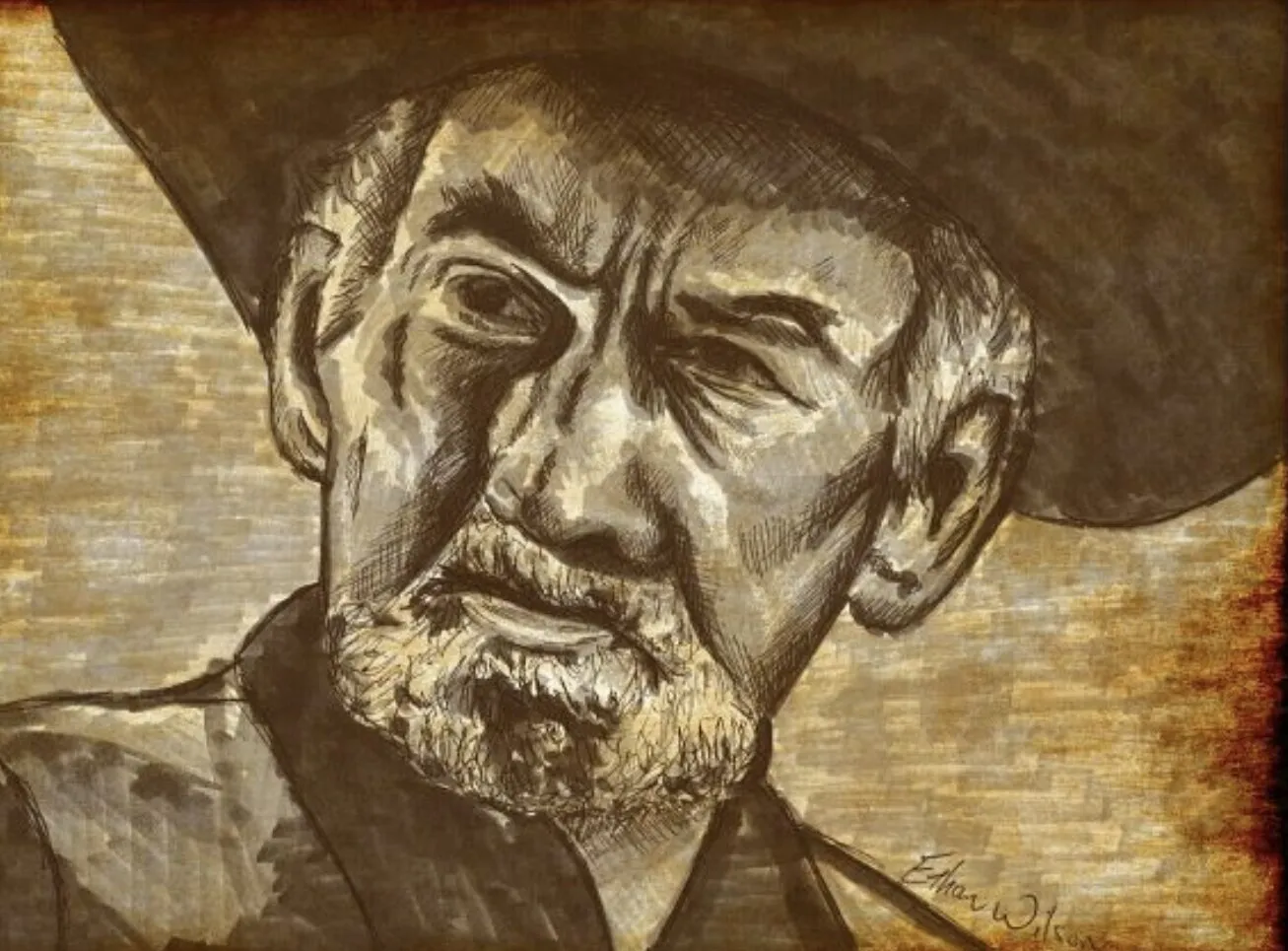 A bearded man in a hat